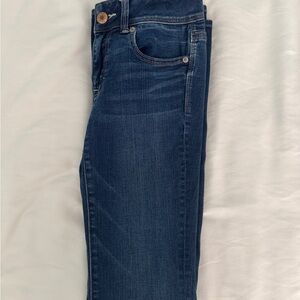 American Eagle Outfitters Dark Blue Super Stretch Kick Boot Jeans